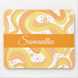 Orange och Gult med punkter Musmatta