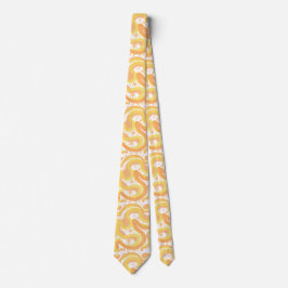 Orange och Gult med punkter Slips
