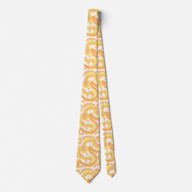Orange och Gult med punkter Slips (Framsida)