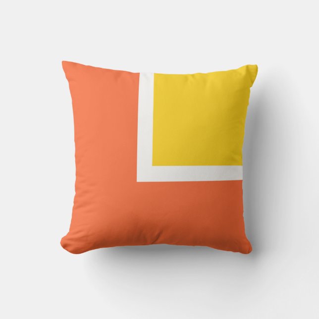 Orange och Gult Modern Dekorativ kudde utomhus (Framsida)