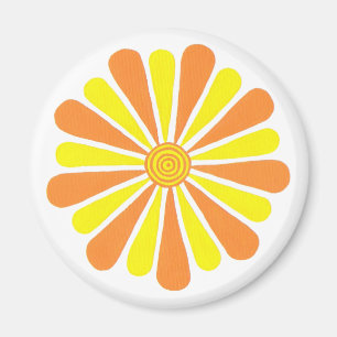 Orange och gult solrosmagneter magnet
