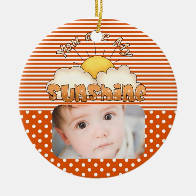 Orange och Gult Sunshine Ornament (Framsidan)