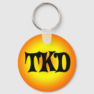 Orange och gult TKD Keychain Nyckelring