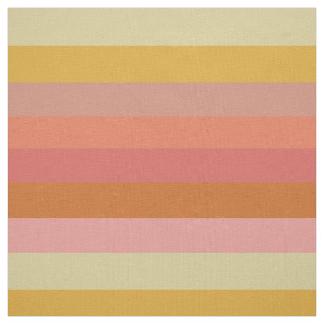 Orange och Gult Warm Rand Geometric Tyg (Provkarta)