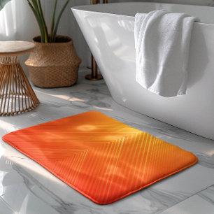 Orange- och gultens geometriska kombinationsdesign badrumsmatta