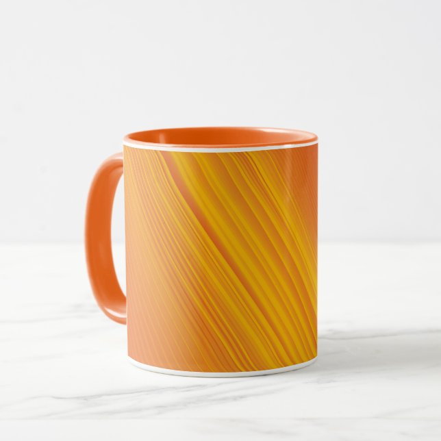 Orange och gyllengul gradientdesign mugg (Framsida vänster)