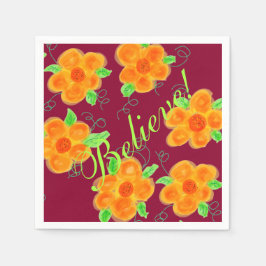 Orange och kalk av plast pappersservett