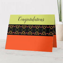 Orange- och kalkgrönt kort