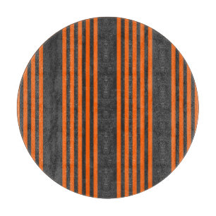 Orange och kol fem rand mönster