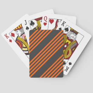 Orange och kol fem rand mönster casinokort