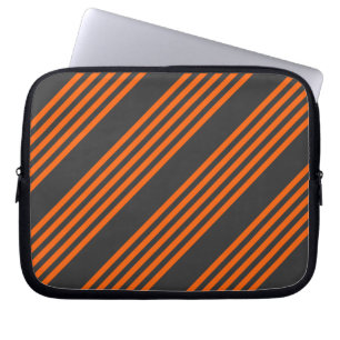 Orange och kol fem rand mönster laptop fodral