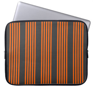 Orange och kol fem rand mönster laptop fodral