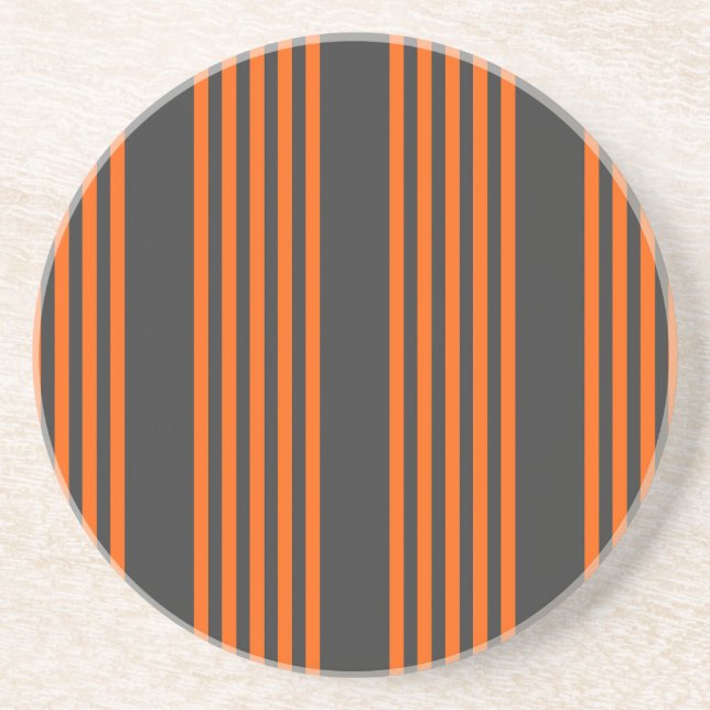 Orange och kol fem rand mönster underlägg (Framsidan)