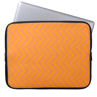 Orange- och korallsparre eller sicksackrandar laptop fodral
