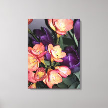 Orange och lila blommor