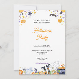 ORANGE OCH LILA HALLOWEEN FEST INBJUDNINGAR