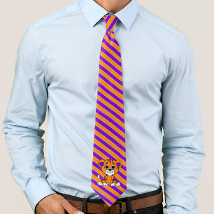 Orange och Lila med Baby tigern Slips