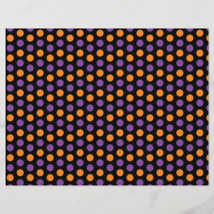 Orange och Lila Poke A Dots Scrapbook papper Reklamblad