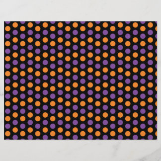 Orange och Lila Poke A Dots Scrapbook papper Reklamblad