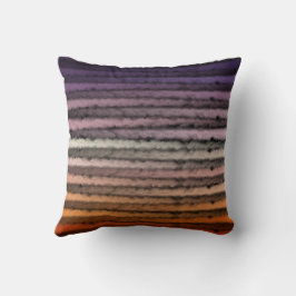 Orange och Lila Salty Watercolor Art Kudde