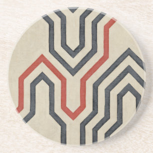 Orange och Linjer för blå grafik Underlägg Sandsten