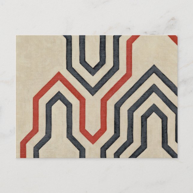 Orange och Linjer för blå grafik Vykort (Framsida)