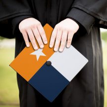 Orange och marinblå Texas Statlig flagga
