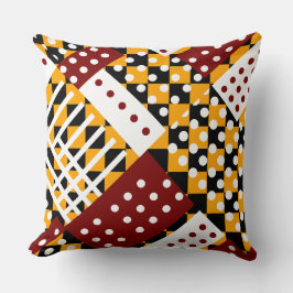 Orange och mörk röd kudde