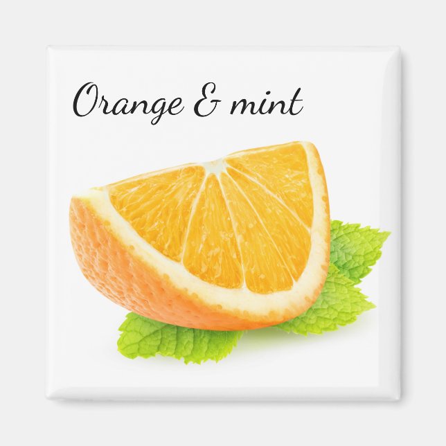 Orange och mynta magnet (Framsidan)