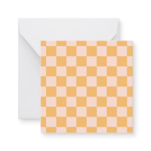 Orange och oblekt Silke Checkerboard