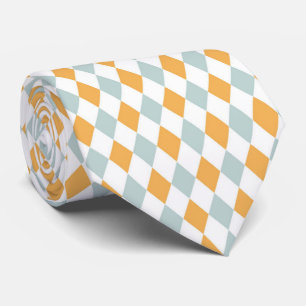 Orange och Pastel Blue Mönster Slips