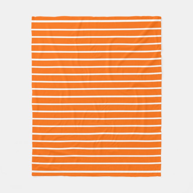 Orange och Rand Fleecefilt (Framsidan)