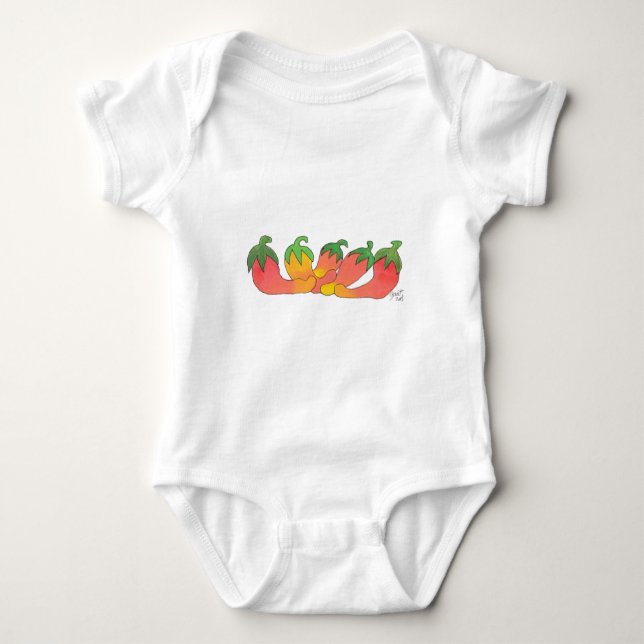 Orange och röda peppar t-shirt (Framsida)