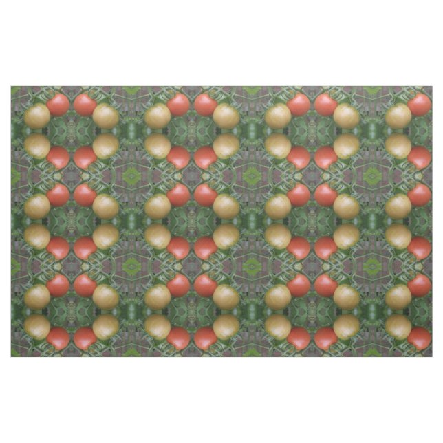 Orange och röda tomater, mönstrad Fabric Tyg (Fat Quarter)