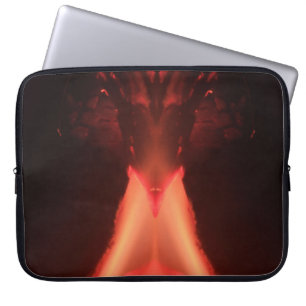 Orange- och rödbrandsvulkanen laptop fodral