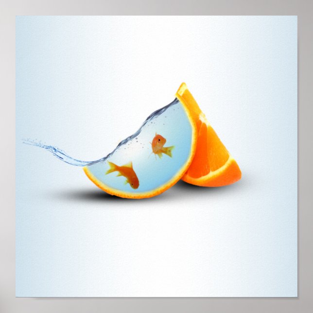 Orange och rödfisk poster (Framsidan)