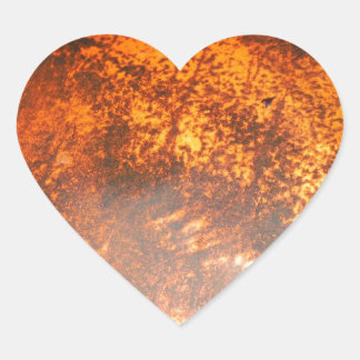Orange och rödskräppost vintage Lastbil Hjärtformat Klistermärke