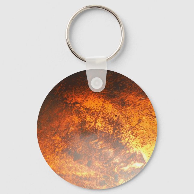 Orange och rödskräppost vintage Lastbil Nyckelring (Framsida)