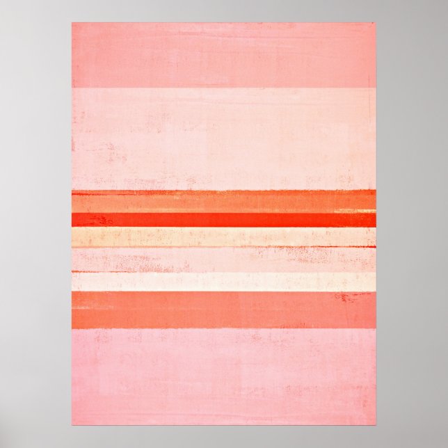 orange och Rosa Abstrakt konst Poster (Framsidan)