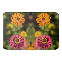 Orange och rosa av zink i blommar