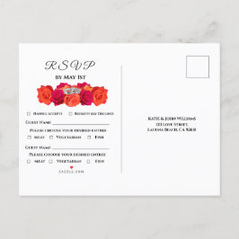 Orange och Rosa-Blommar och Brilliance- OSA- Inbjudan Vykort