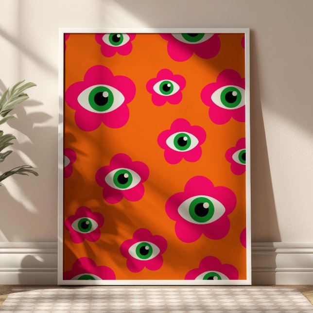 Orange och Rosa BOHO Evil Ögon Poster (Skapare uppladdad)