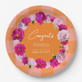 Orange och Rosa för elegant-Blommigt i Studenten