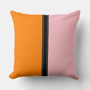 Orange och Rosa i fast Färg-bakgrund Kudde