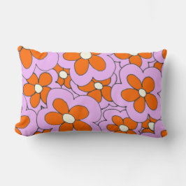 Orange och Rosa i hand plockade Blankdesign Lumbarkudde