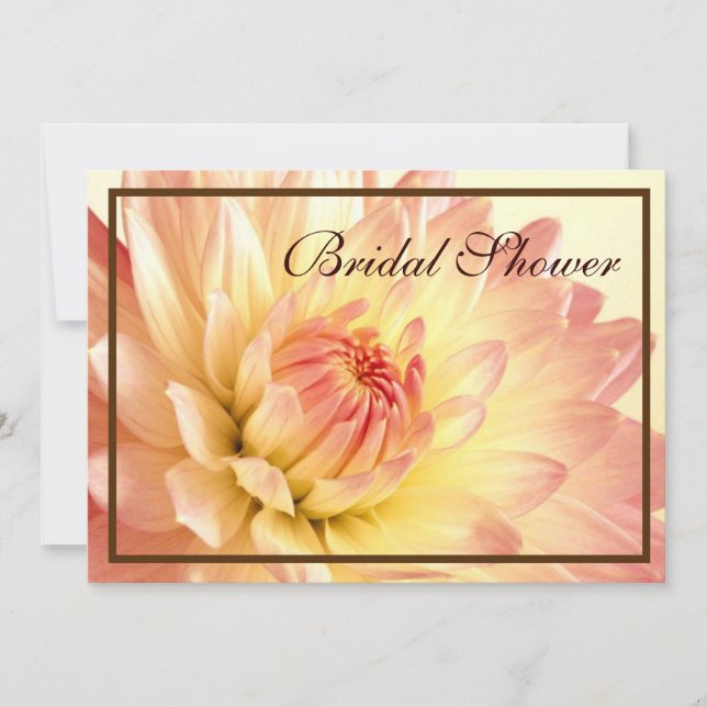 Orange och Rosa Inbjudningskort för möhippa (Framsida)