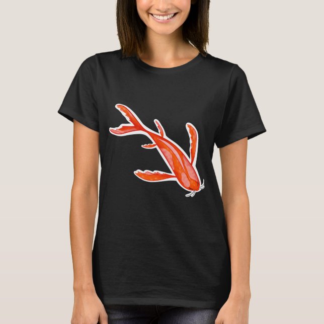 Orange och rosa koifiskar t shirt (Framsida)