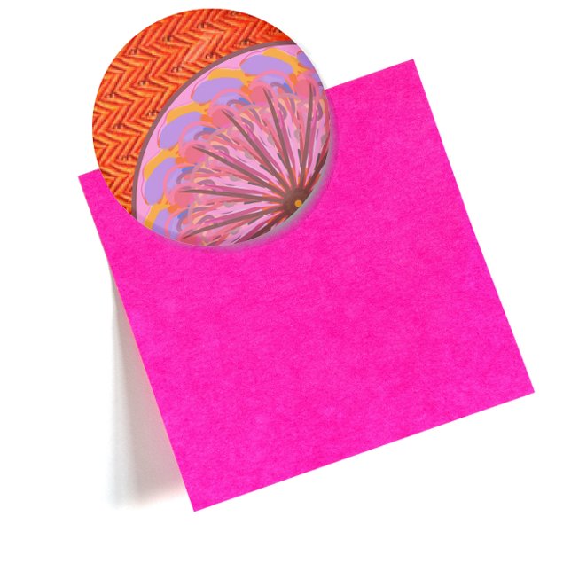 Orange och Rosa Mandala Magnet Flaska Öppnare (Skapare uppladdad)