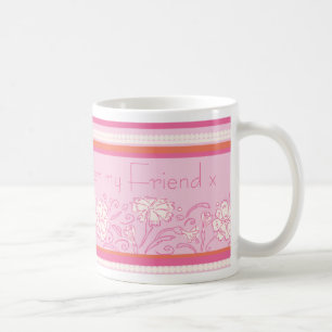 Orange och rosa mugg