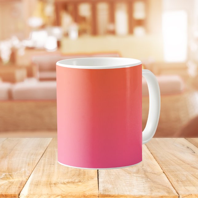 Orange och Rosa övertoning Kaffemugg (Skapare uppladdad)